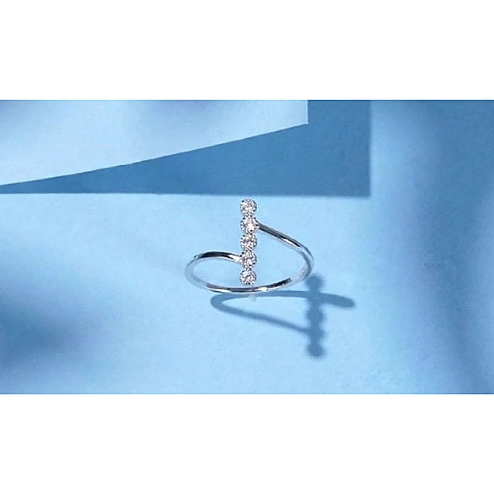 NEW Women's Bezel Set Simulated Diamond Platinum-Plated S925‎ Band Ring, 6